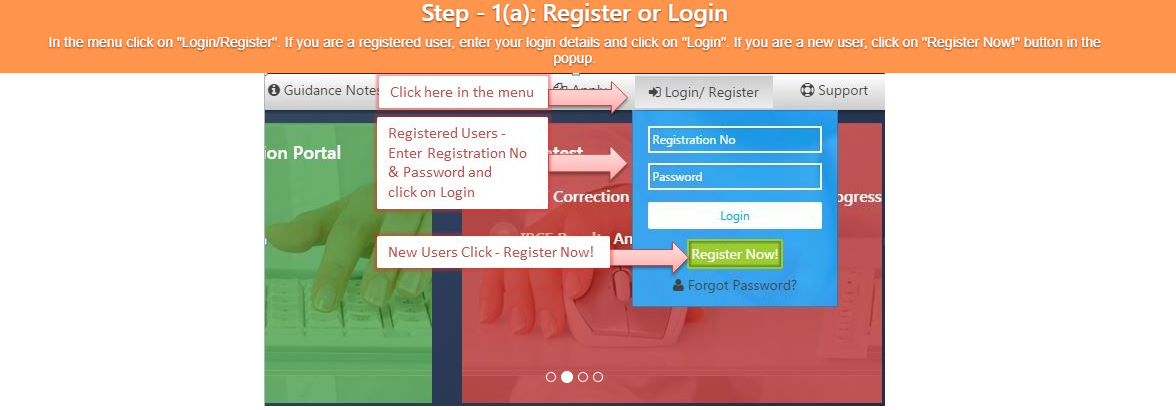 Steps to recover Forget CA Inter Password