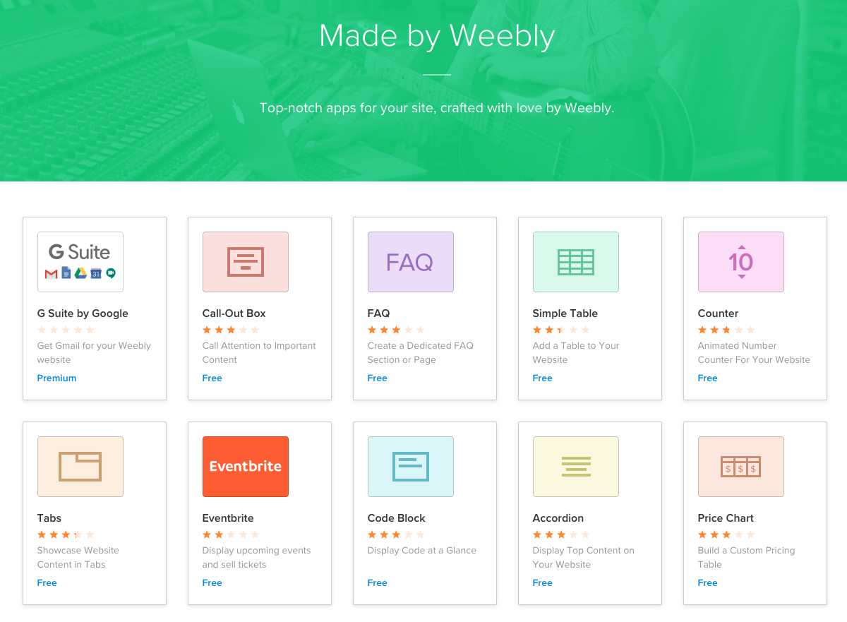 weebly apps