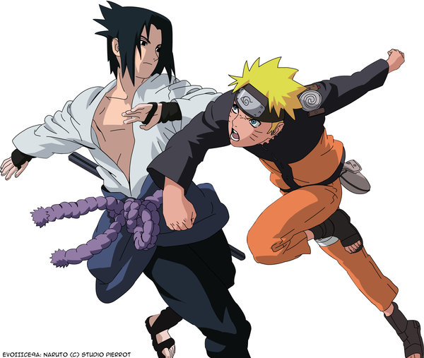 Shippuuden Naruto and Sasuke