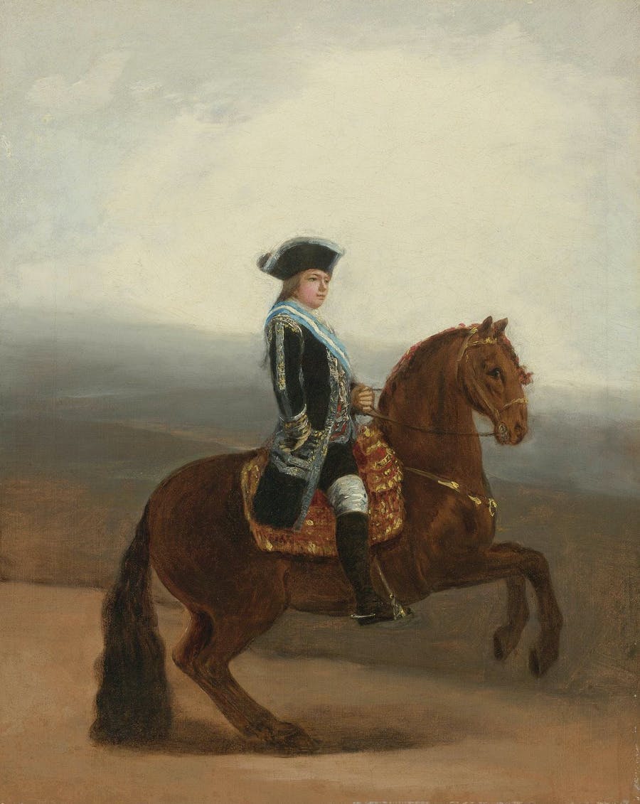 Fransisco Goya, ‘Equestrian Portrait of Don Manuel Godoy, Duke of Alcudia’, 1794, image © Sotheby`s via Barnebys price bank