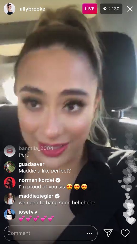 Ally Brooke Online on X: "IG • Normani and @maddieziegler's comments on Ally's instagram live #2 https://t.co/cBdAtas17P" / X