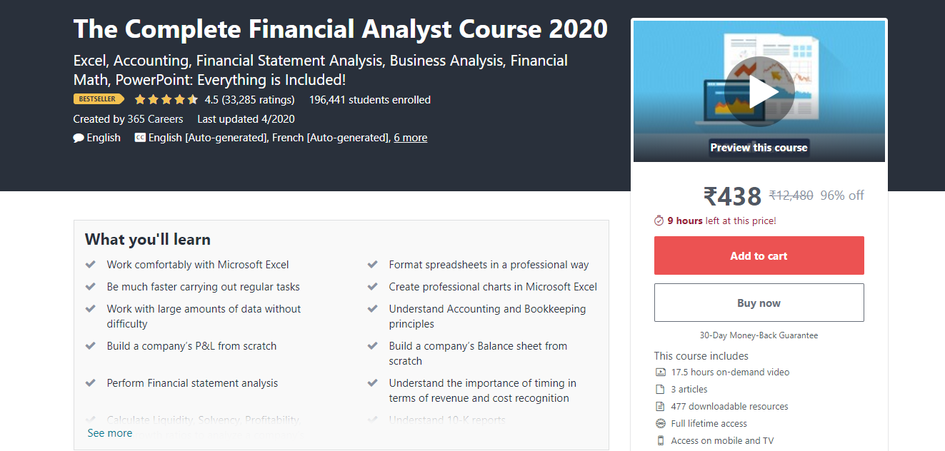 The Complete Financial Analyst Course 2020