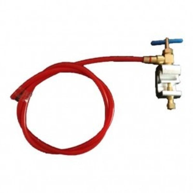 Saddle valve water filter connection