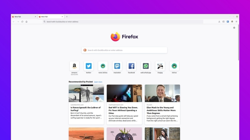 пользовательский интерфейс Firefox