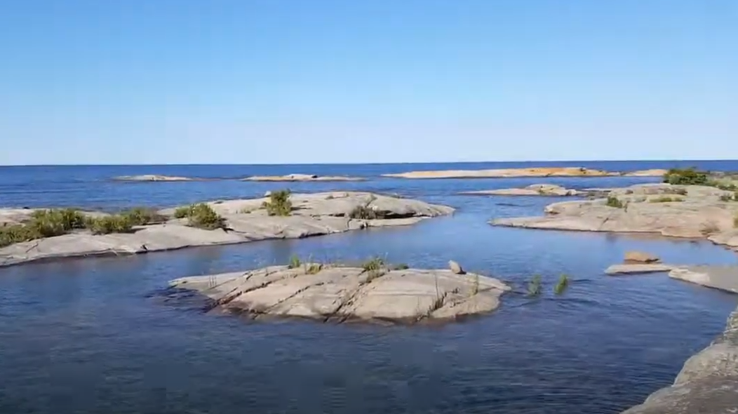 This capture shows the landscape of the western shores of Georgian Bay, namely Franklin Island located 1 km off the western shores of the bay.