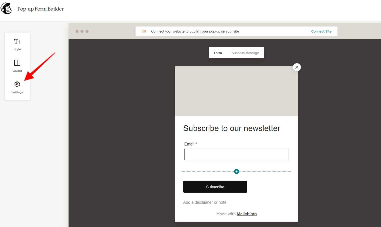 Customize your podcast newsletter form