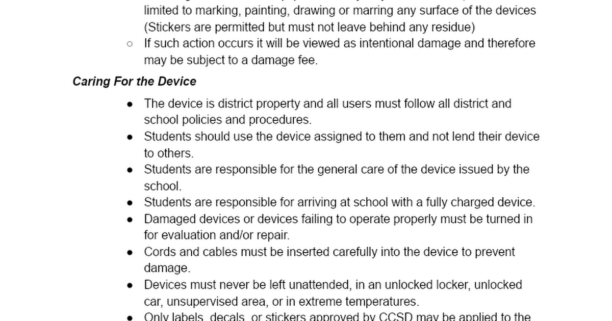 Copy of Chromebook Ownership Agreement