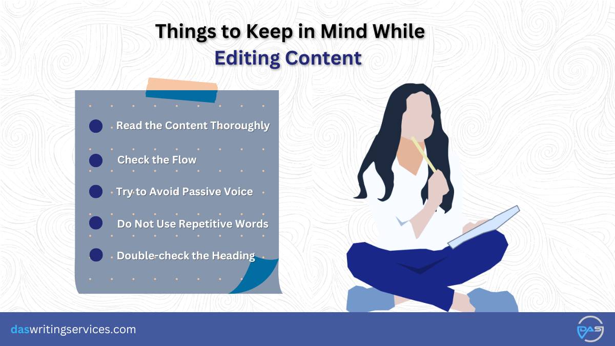 Things to keep in mind when editing content