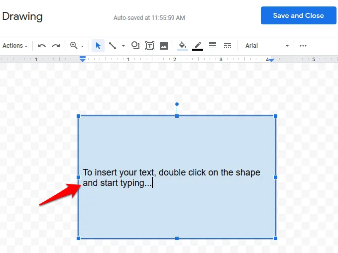 Text Box added in google docs