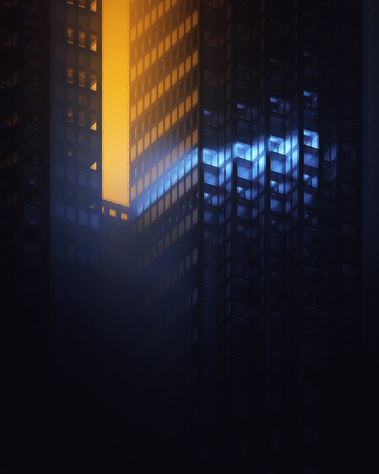 3D aesthetic architecture atmosphere blender Brutalism building fog Insomnia light