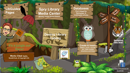 Virtual Library Page with Images and Links to the Spry Library