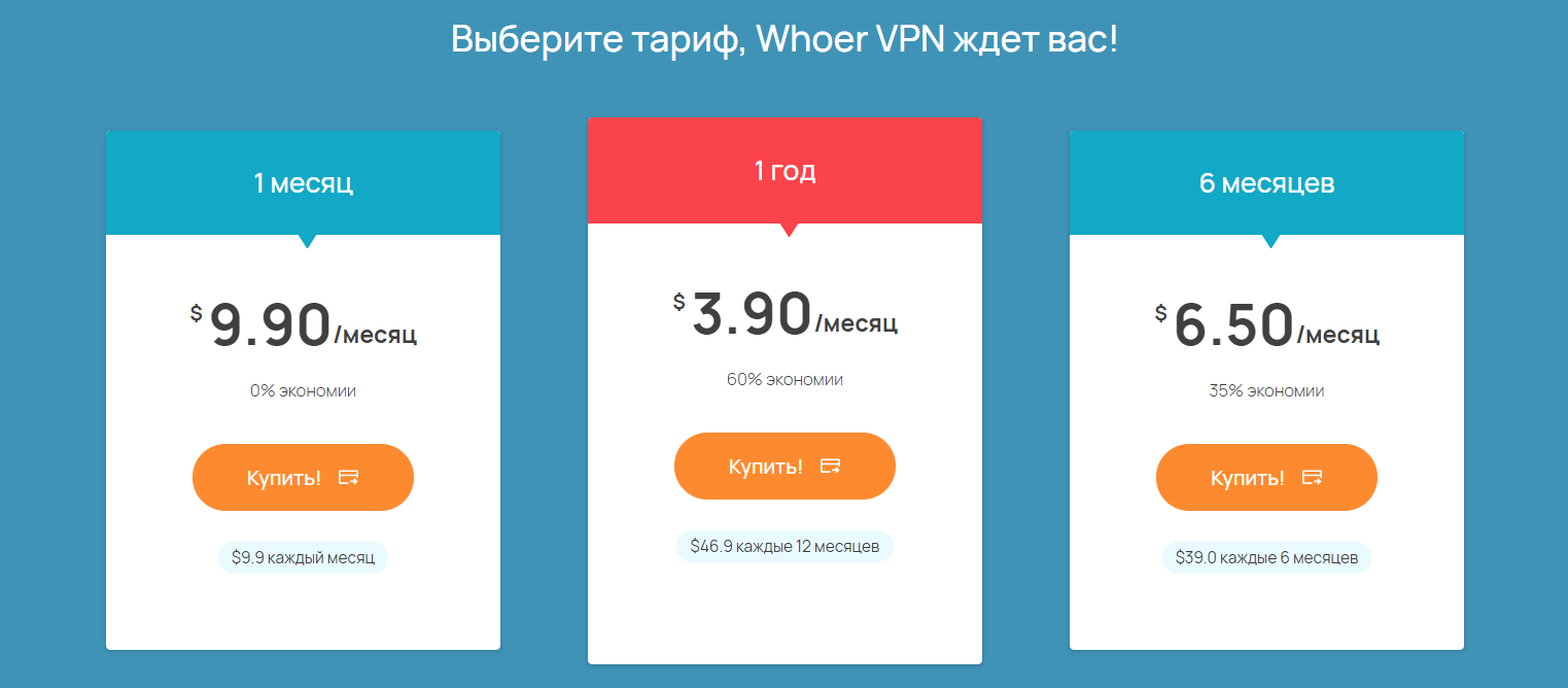 tariffs vpn