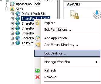 IIS - Edit Bindings