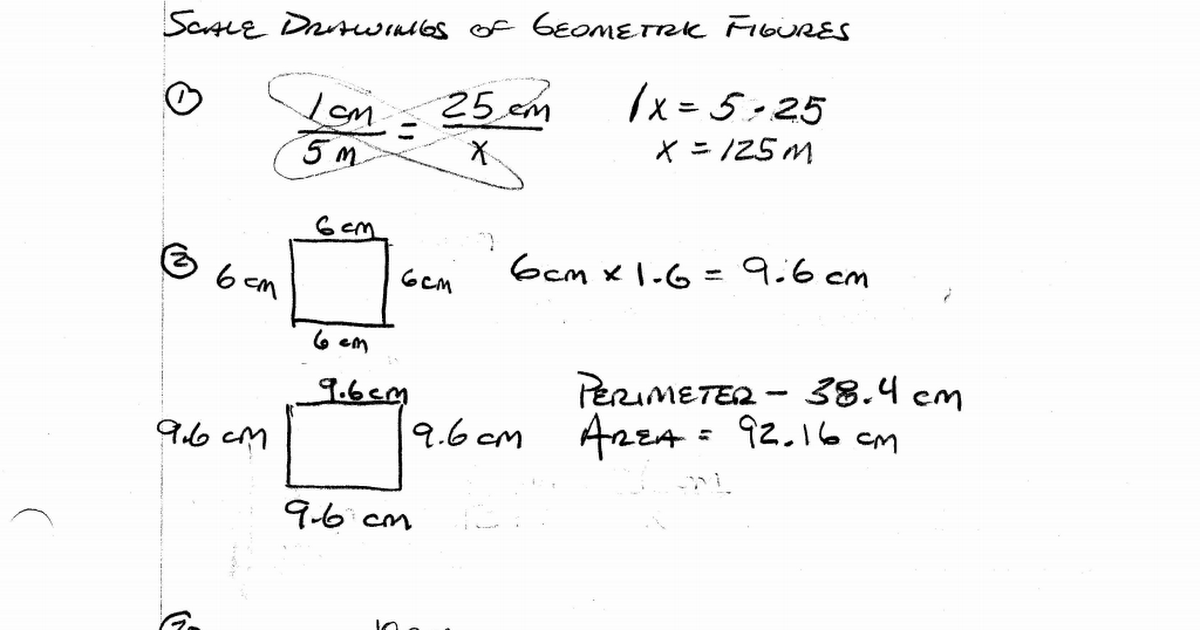 Scale Drawing Worksheet With Answers Pdf