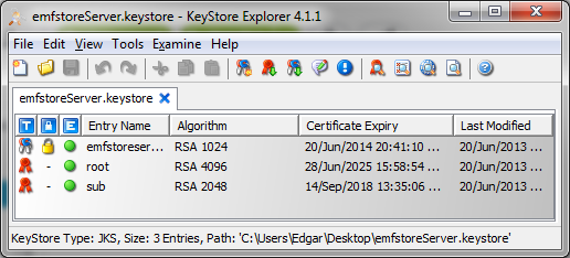 keytool key pair generate Server EclipseSource  EMFStore  Setup