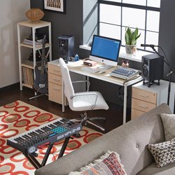 Brite Collection table desk set with digital music equipment shown at an angle