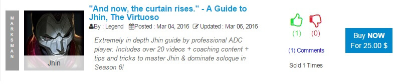 lol guides - jhin guide