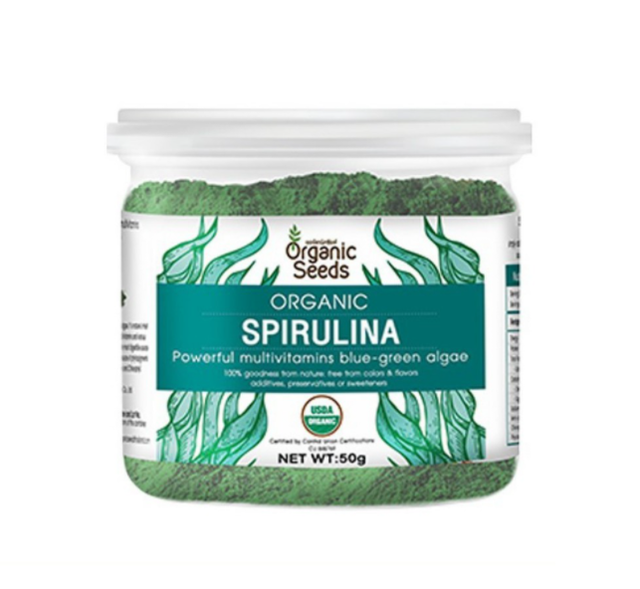 7. สาหร่ายสไปรูลิน่า ตรา Organic Seeds Organic Spirulina Powder 50 g