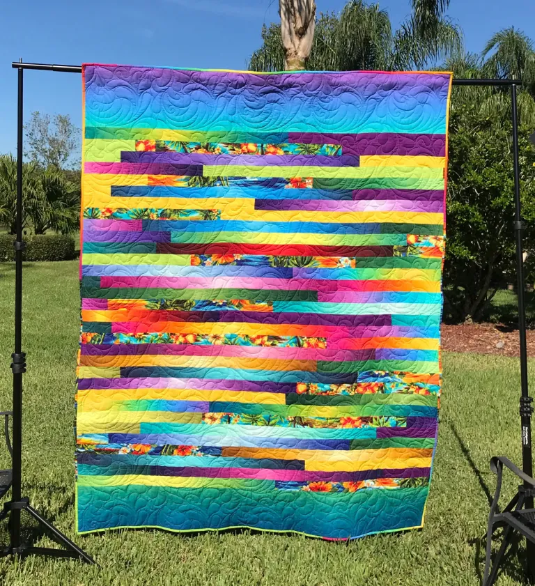 tropical colors jelly roll race quilts 