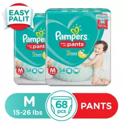 Pampers Baby Dry Medium (15-26 lbs) - 34 pcs x 2 pack (68pcs) - Diaper Pants