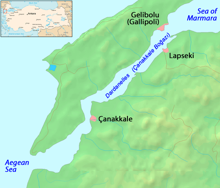 Lage von Gallipoli