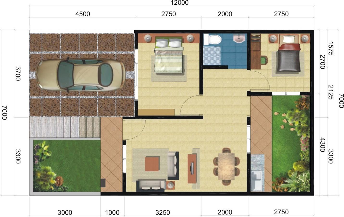 Info Harga Tipe Rumah 45 Terbaru Lengkap Dengan Contoh Denah