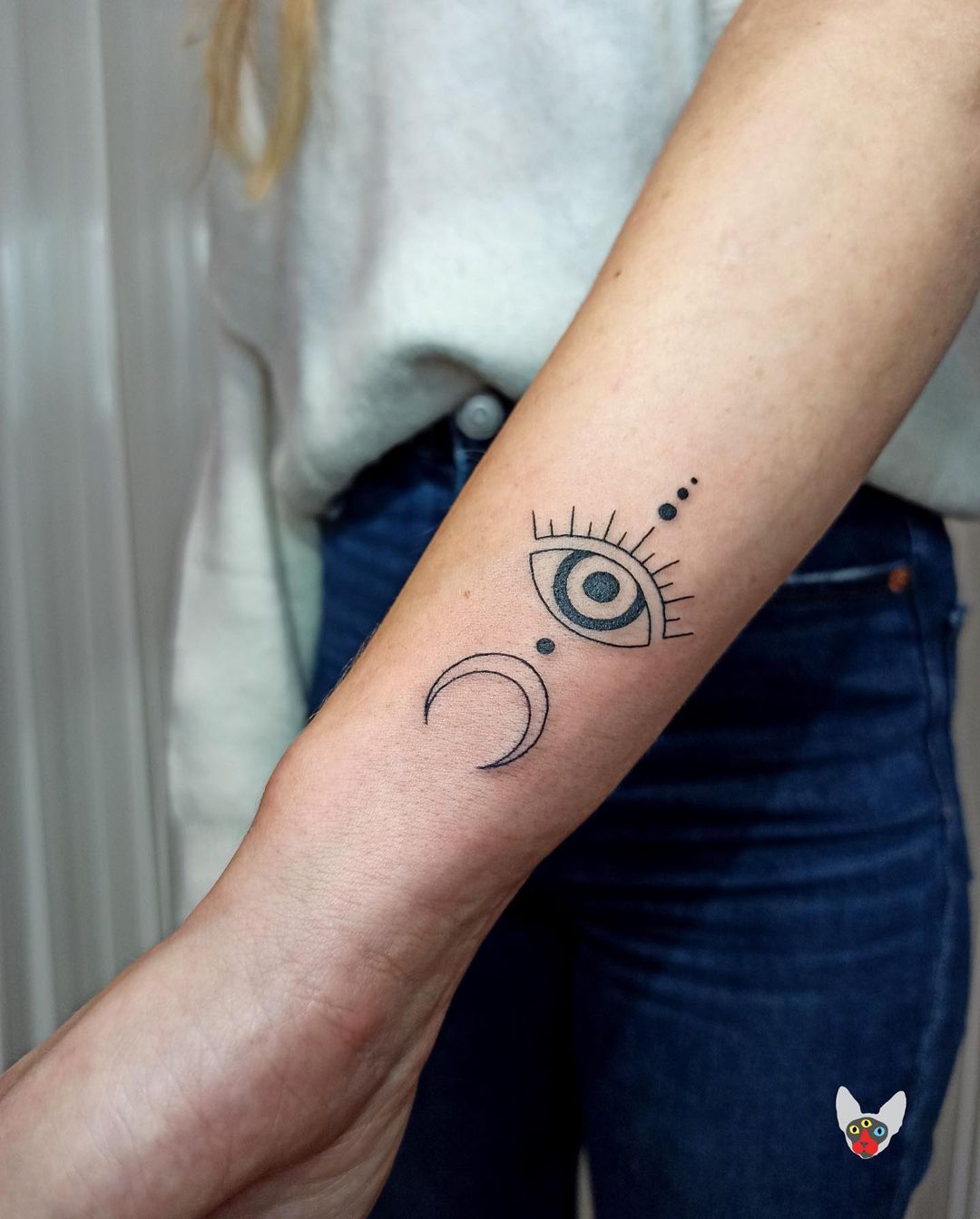 Eye With Moon Tattoo