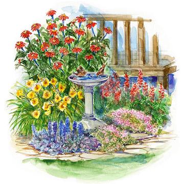 Image result for small garden painting