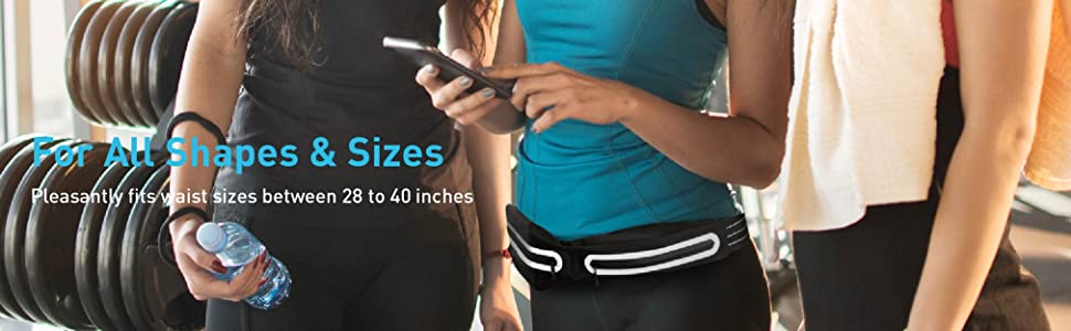 Running Belt Jog Waist Pack Slim Low Profile Compact Design Perfect No Bounce Fanny Pack for Phone 