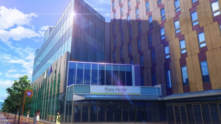 Love Live! Real-life locations in Japan - Main entrance of the Plaza Verde in the anime