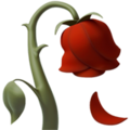 dried red rose emoji