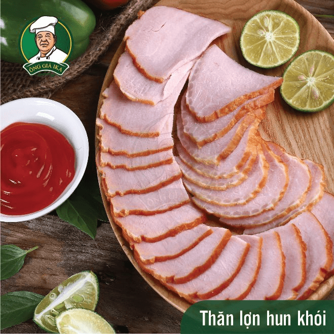 Sản phẩm thăn lợn hun khói Ông già IKA
