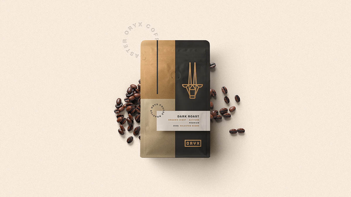 brand cafe Coffee coffee shop logo Oryx Packaging Roaster Saudi Arabia visual identity