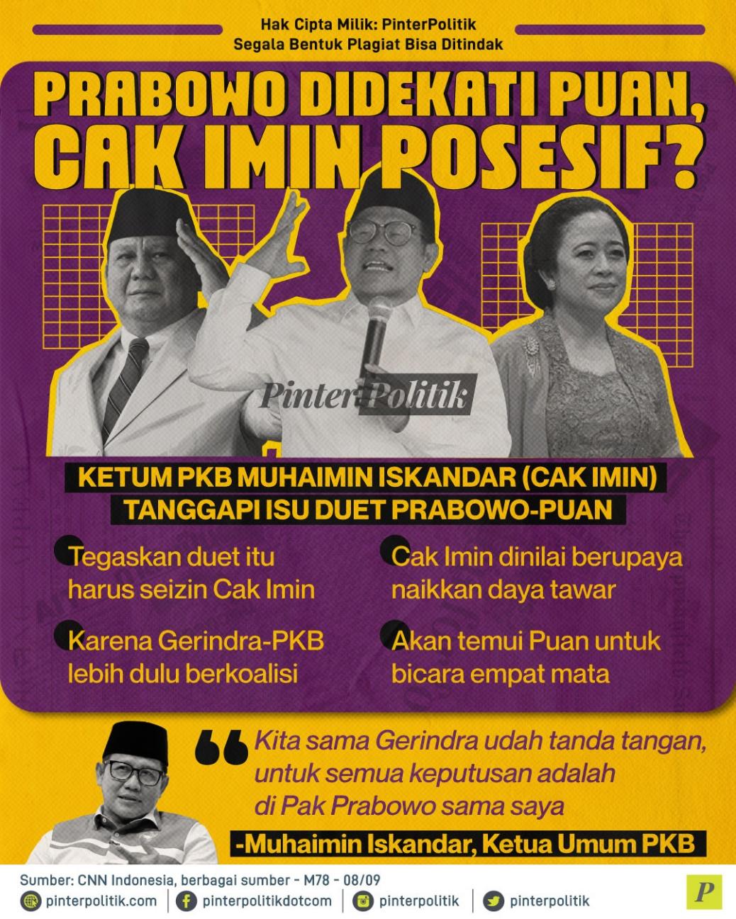 Prabowo Didekati Puan Cak Imin Posesif