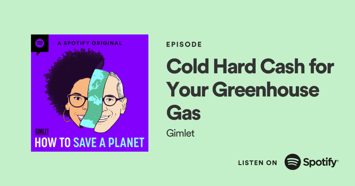 Episode Promo Image Title of episode with the show's branded illustration of hosts Dr. Ayana Elizabeth Johnson and Alex Blumberg separated by a sliver of planet Earth. Image is hyperlinked to respective Spotify episode page.