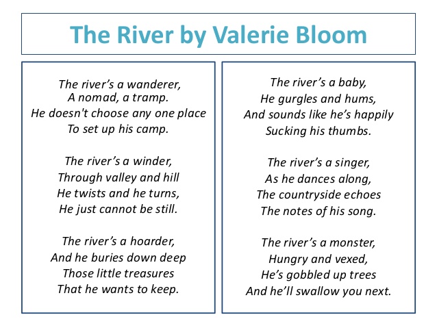 Image result for valerie bloom poems the river