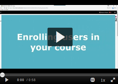 Video Link on enrolling user in your course