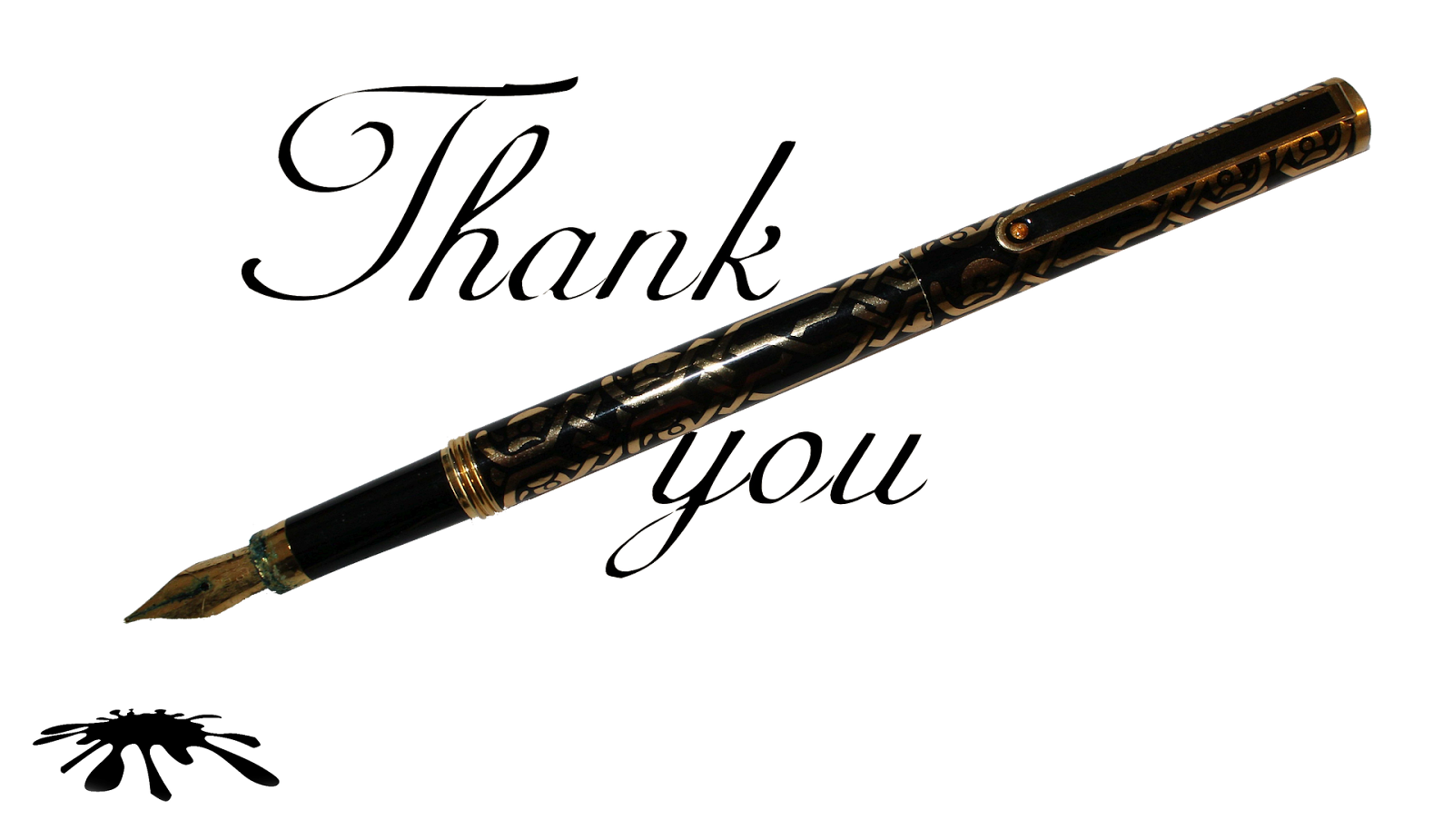 Thank You Message Written With A Ink Pen