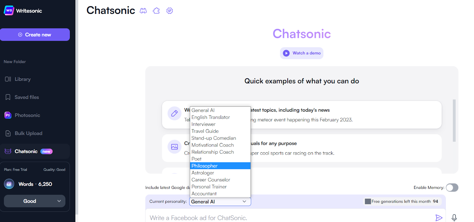 ChatSonic - ChatGPT Alternatives for Research