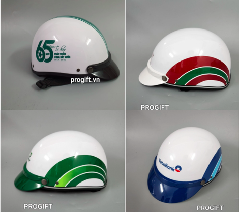 Một số mẫu mũ bảo hiểm in logo thương hiệu