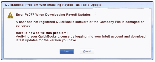 error ps077: QuickBooks is updating files please wait message