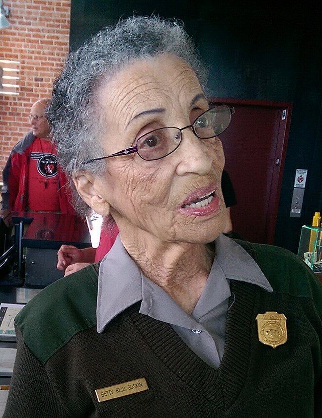 Betty Reid Soskin in her Park Ranger uniform. Image courtesy Wikimedia Commons.