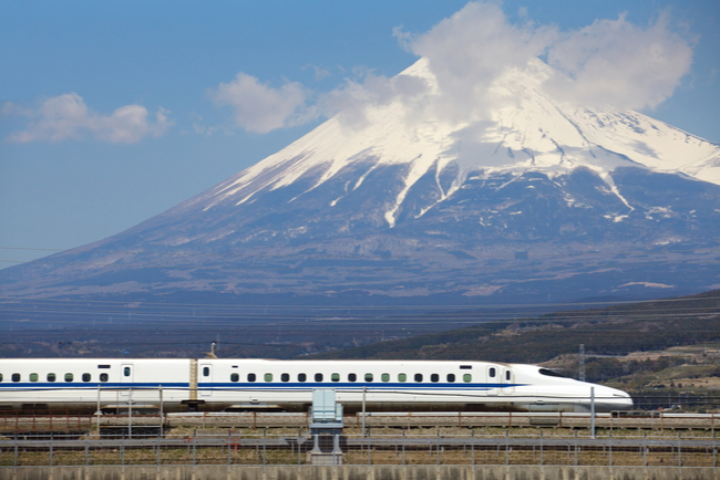 Bullet train in Tokyo