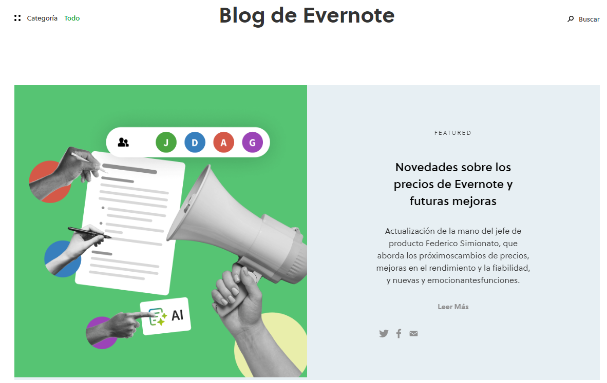 Blog de Evernote