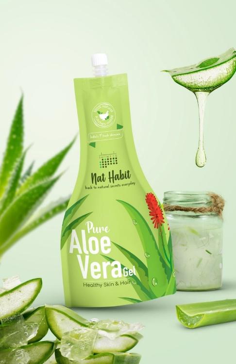 Pure Aloe Vera Gel - For Skin & Hair - AloeVera - Hydrating Face Gel – Nat  Habit
