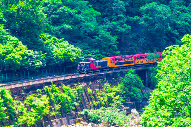 嵐山　嵯峨野トロッコ列車