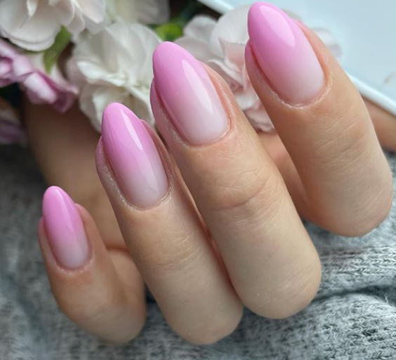 pink ombre nail designs