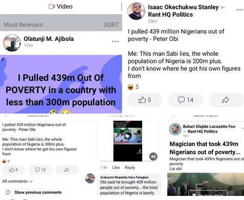 Peter Obi Didn’t Say ‘He’ Pulled 439 Million People Out Of Poverty