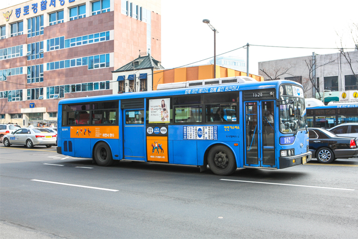 city buses in Korea
