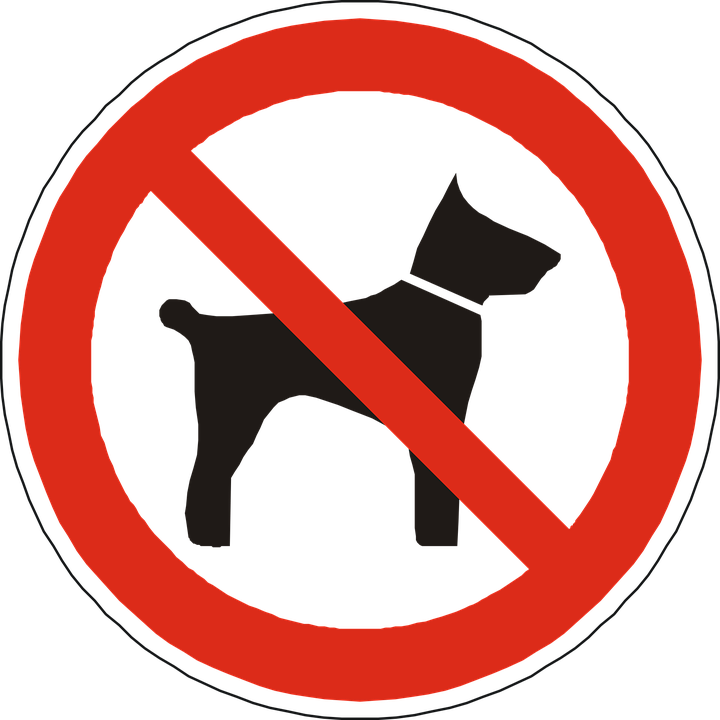 Dogs, Prohibited, Forbidden, Not Allowed, Sign, Symbol, pets not allowed, pet laws